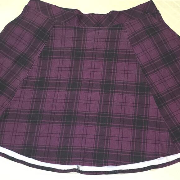 Torrid Purple Plaid Skater Skirt Size 3 - Picture 1 of 8